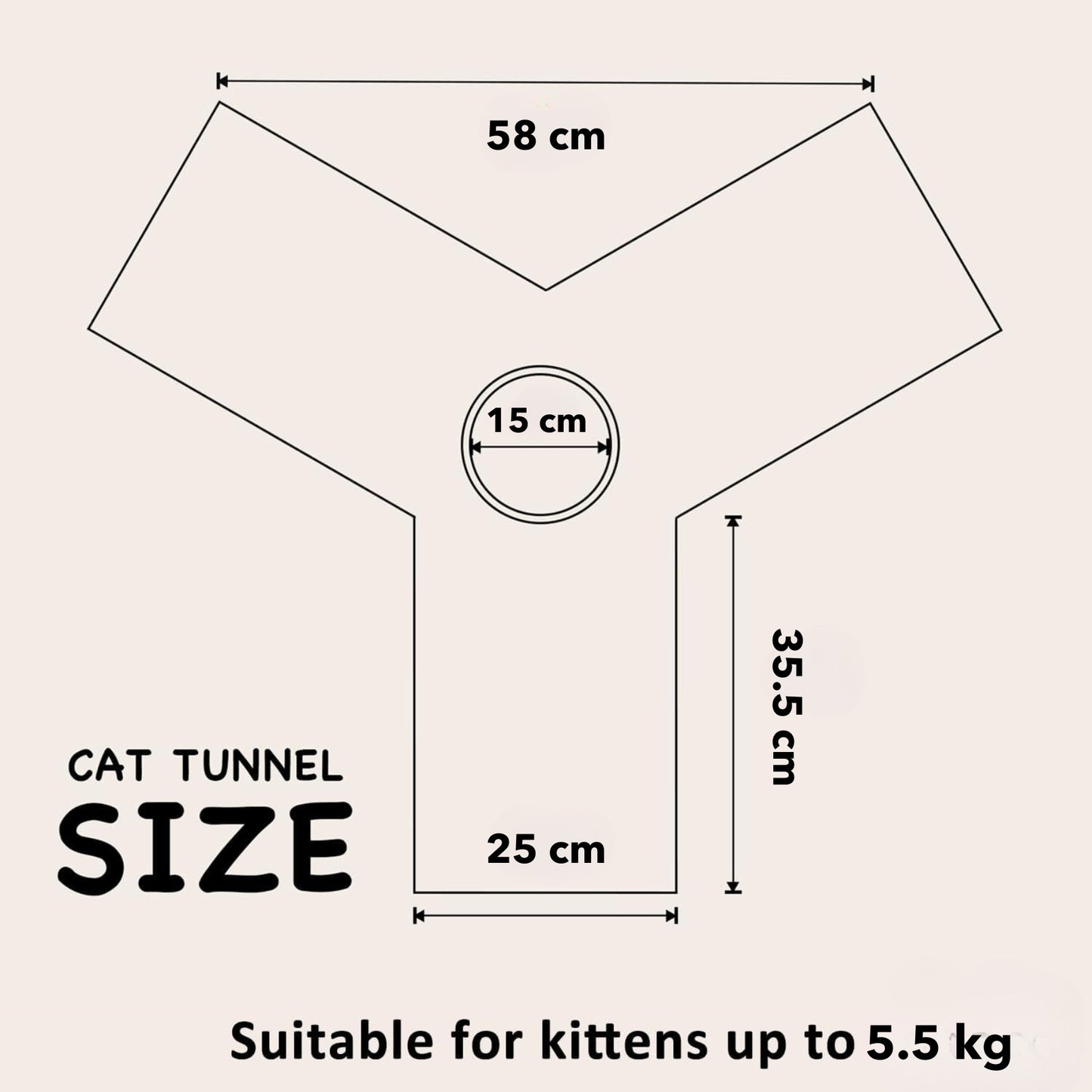 Tunnel pliable à 3 voies pour chat – Tube de jeu interactif avec jouet à balle suspendu