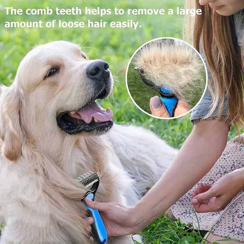 Brosse pour Chat et Chien - Brosse Double Face pour Démêlage et Sous-Poil