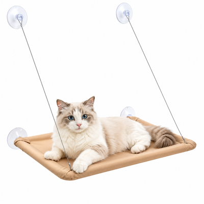 Perchoir pour fenêtre pour chat – Hamac à ventouse pour bronzer, solide et facile à installer