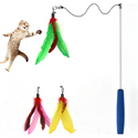 Jouet Pour Chat - Canne à Pêche Avec Ressort Et Ventouse, Plume Amovible - Stimulation Interactive - 13