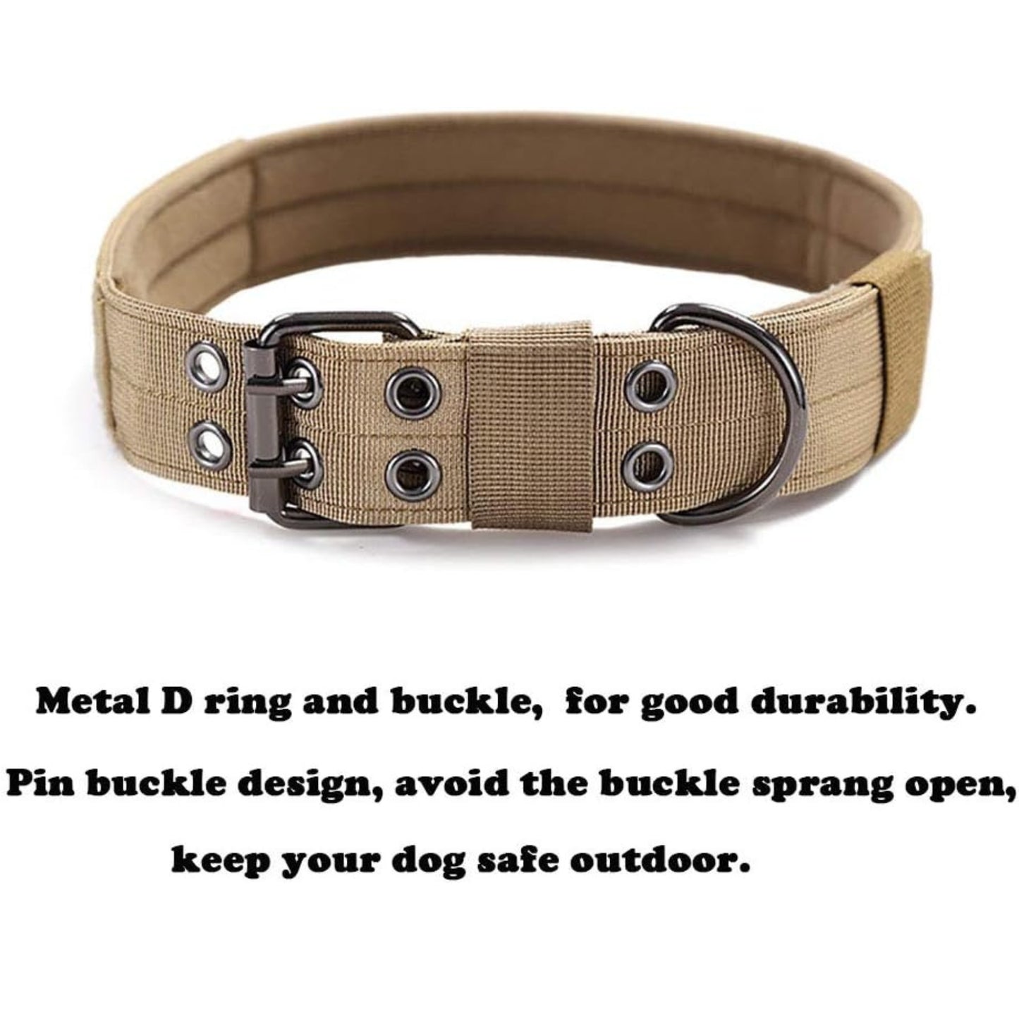 Collier pour Grands Chiens – Nylon Résistant avec Boucle Métallique
