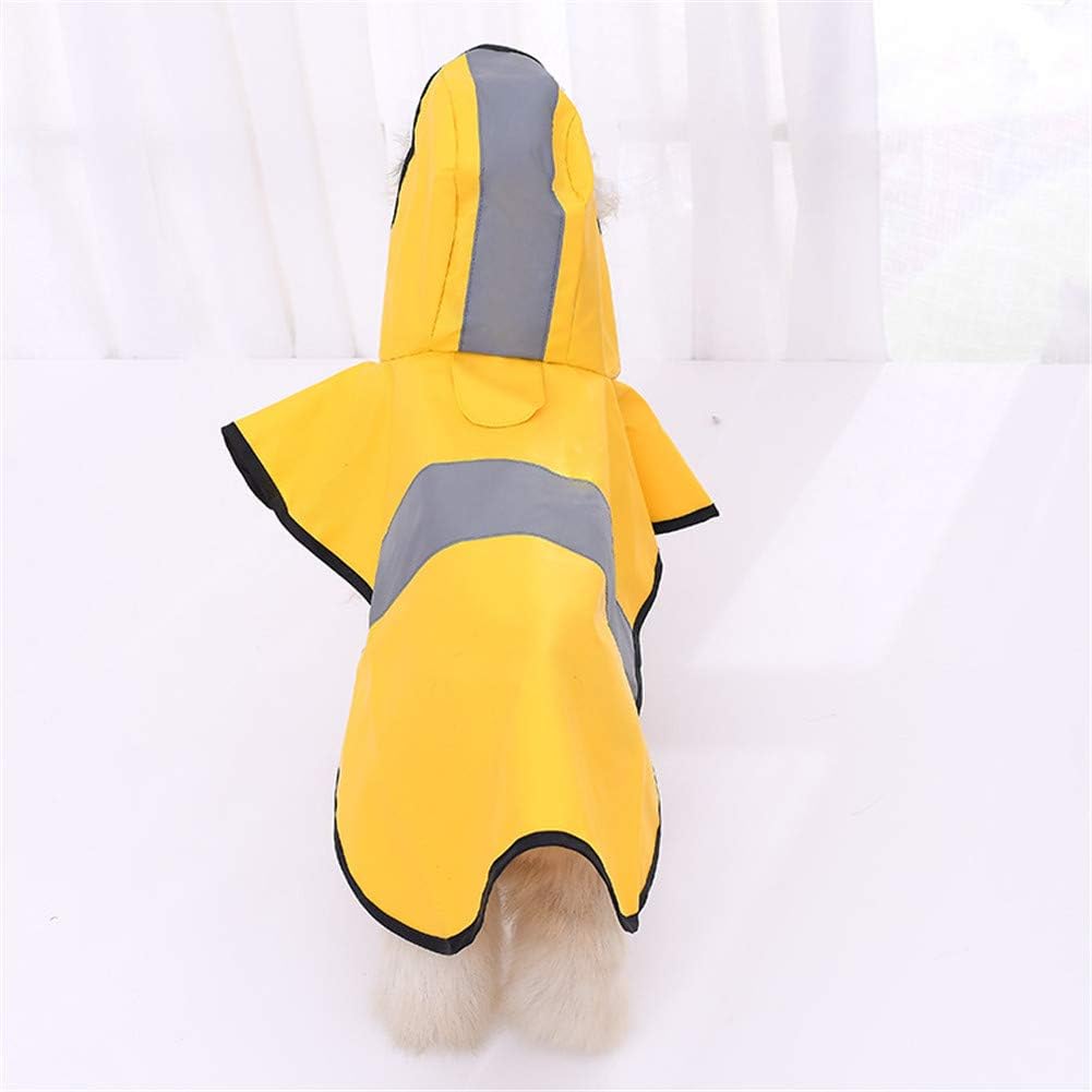 Imperméable pour Chien – Poncho à Capuche avec Bandes Réfléchissantes pour Grands Chiens