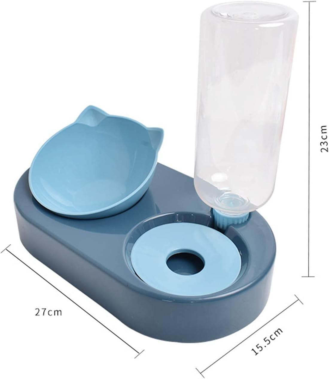 Mangeoire Automatique pour Chat et Chien - Gamelle Inclinée avec Distributeur d'Eau