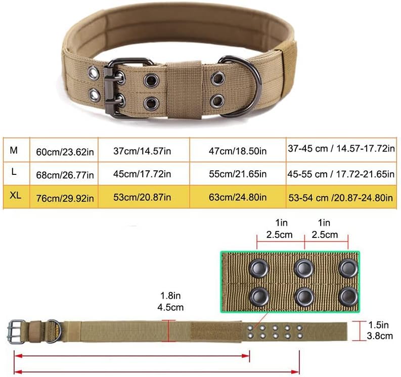 Collier pour Grands Chiens – Nylon Résistant avec Boucle Métallique