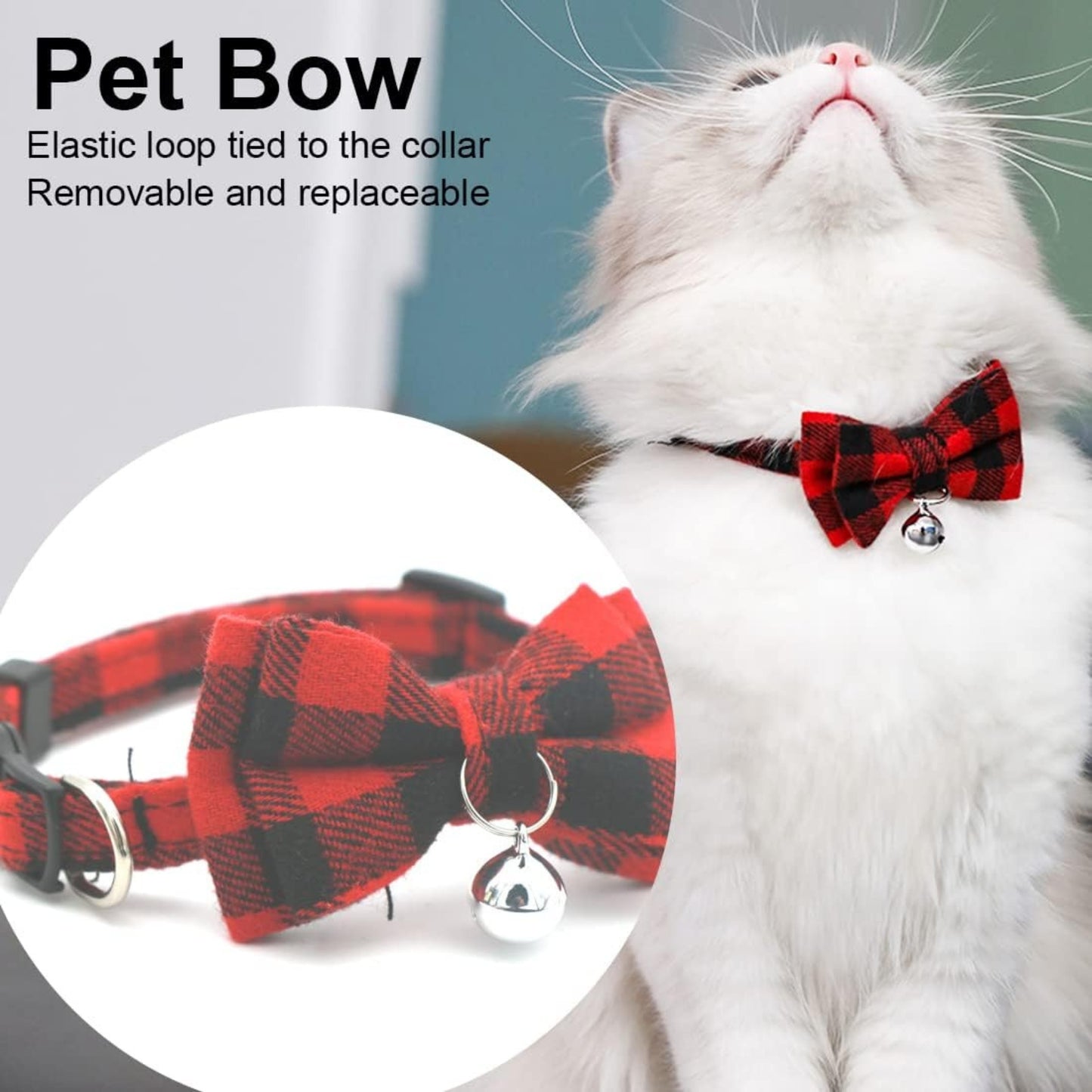 Collier Nœud Papillon pour Animaux – Cravate Réglable avec Clochette