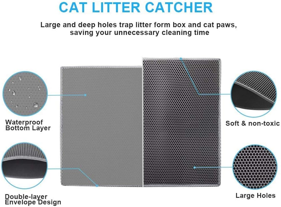 Tapis de litière pour chat innovant avec protection double couche