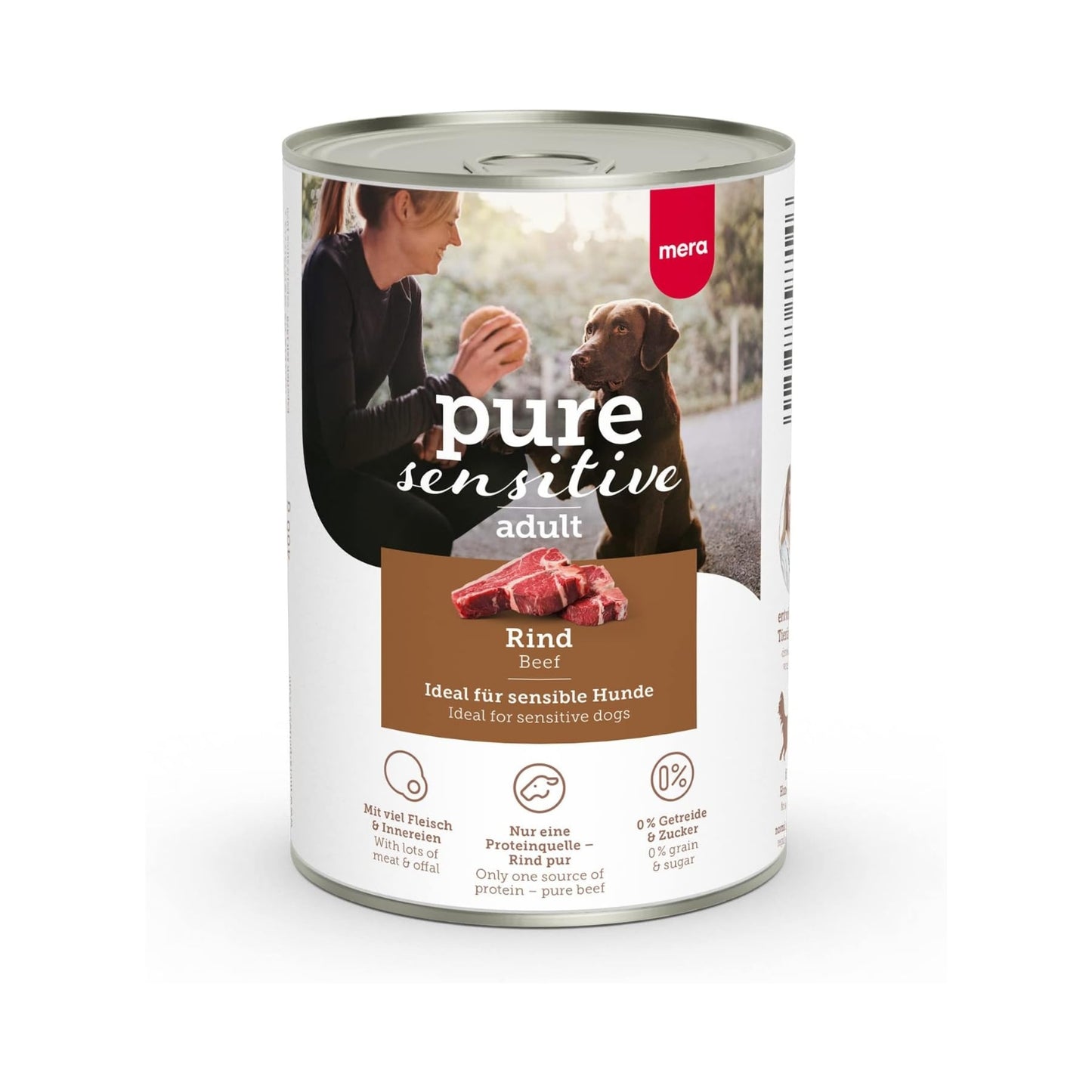 MERA Pure Sensitive – Pâtée Humide pour Chiens – 400g (Dinde / Bœuf)
