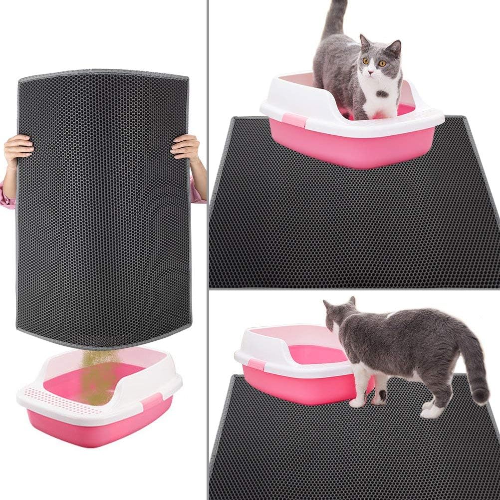Tapis de litière pour chat innovant avec protection double couche
