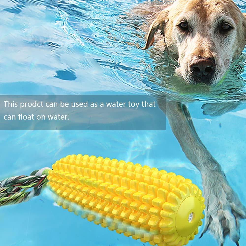 Jouet à mâcher pour chien grinçant en forme de maïs