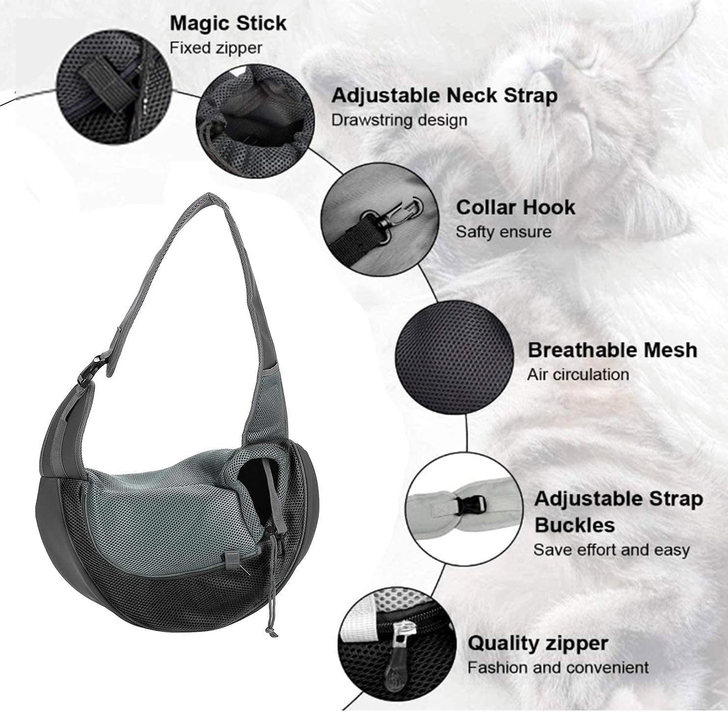 Sac de Transport pour Chiens et Chats – Respirant, Léger & Sécurisé