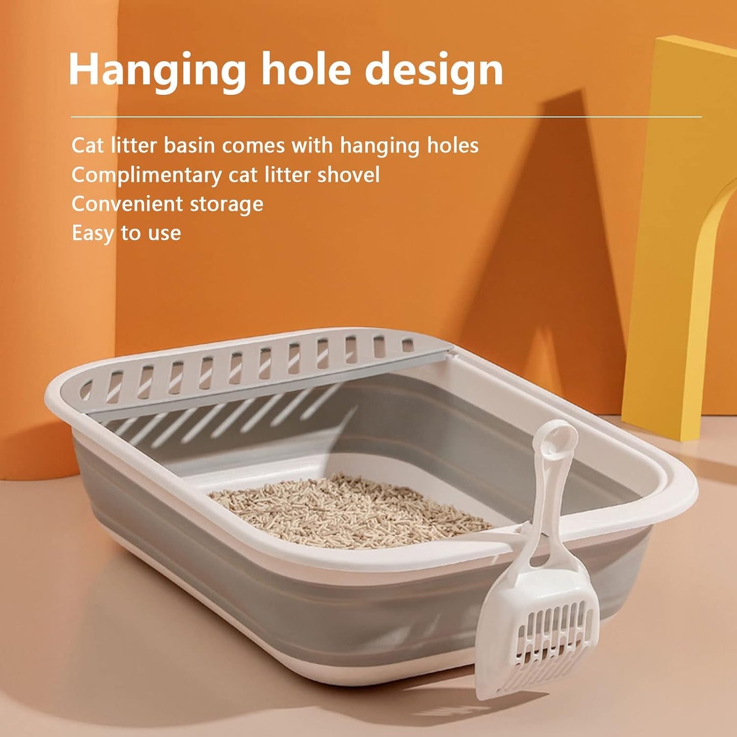 Bacs à litière pour chat - pliables avec pelle