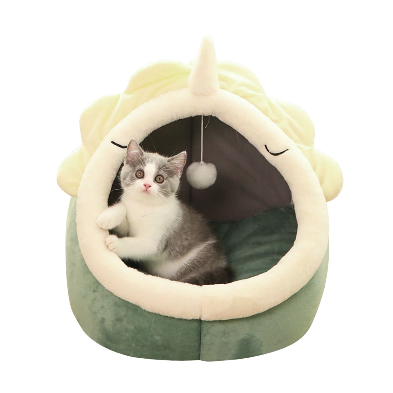 Pet Indoor Cosy Cushion Bed Machine Washable with Pillow and Toy
