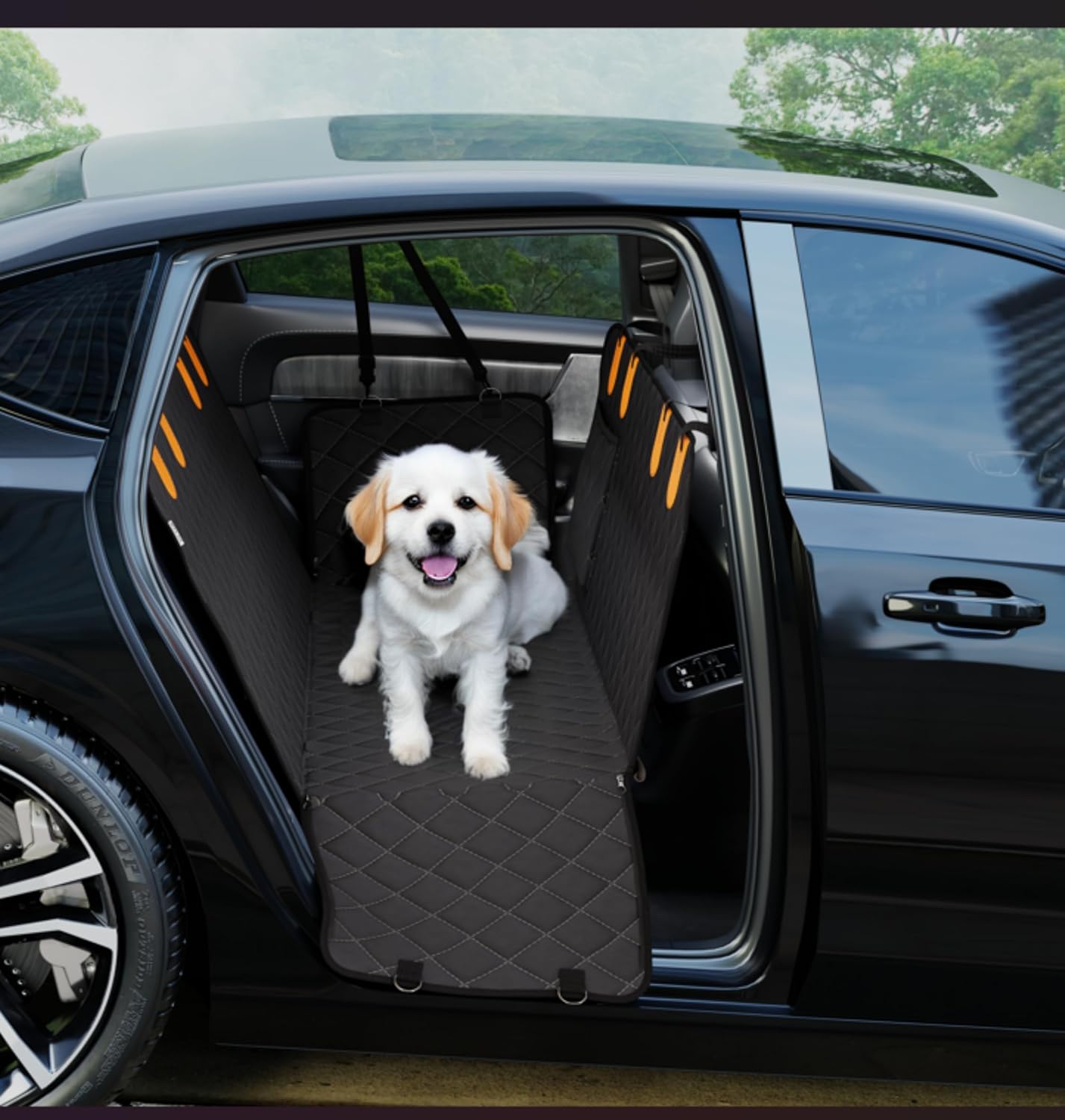 Housse de Siège Voiture pour Chien – 137x147 cm Imperméable avec Rabats Latéraux