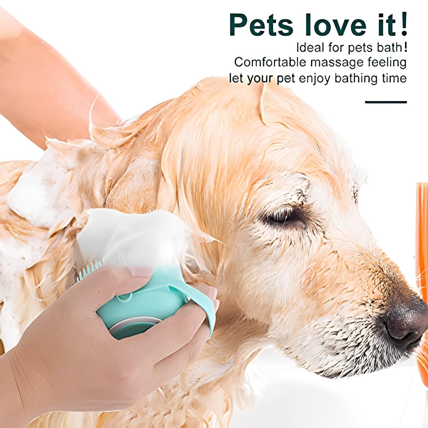 Portable Pet Bathing and Massaging Brush