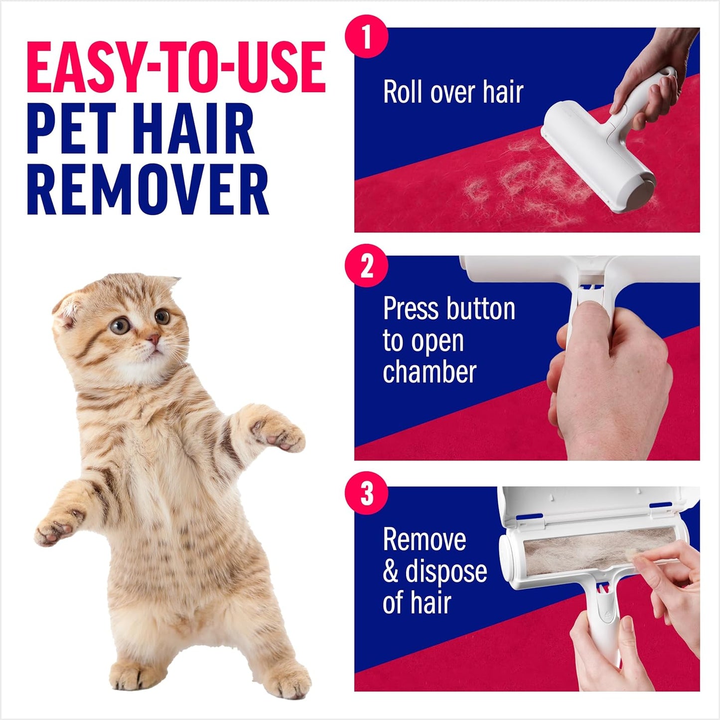 Dissolvant de poils d'animaux et de peluches pour meubles, canapés, tapis et vêtements.