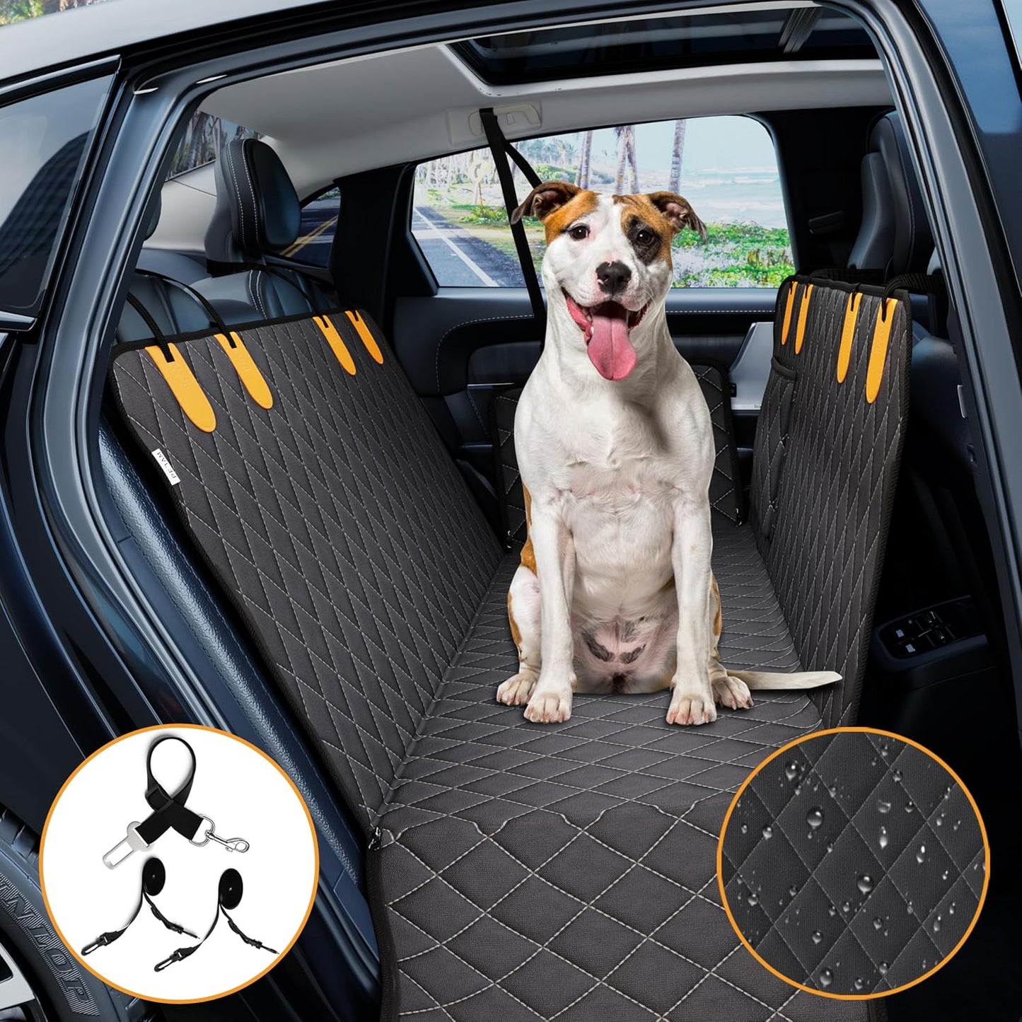 Housse de Siège Voiture pour Chien – 137x147 cm Imperméable avec Rabats Latéraux