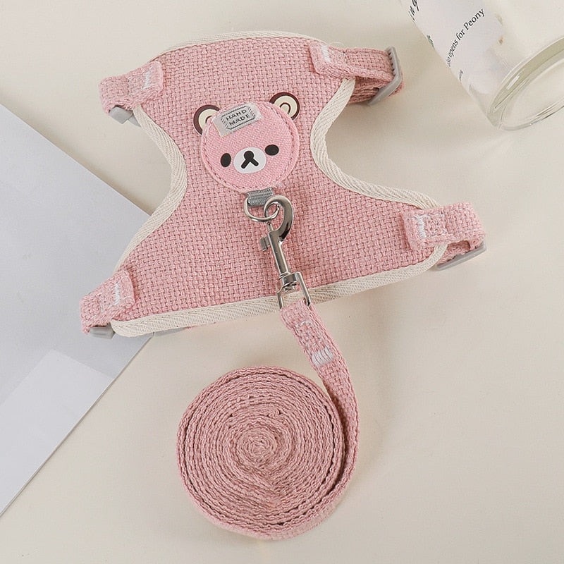 Harnais et Laisse pour Petits Chiens et Chats - Confort Rafraîchissant et Style Élégant