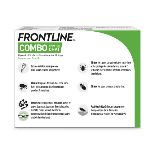 Frontline Spot-On pour chats – Protection fiable contre les puces et les tiques