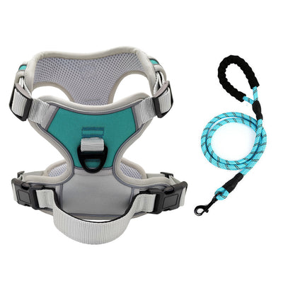 No-Pull Dog Harness & Rope Leash Set – Adjustable & Reflective