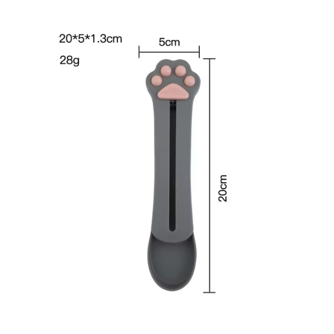 Cuillère Distributrice pour Chat – Tête Souple pour Nourriture Humide