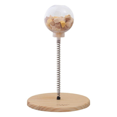 Interactive Cat Treat Ball Feeder with Spring Base