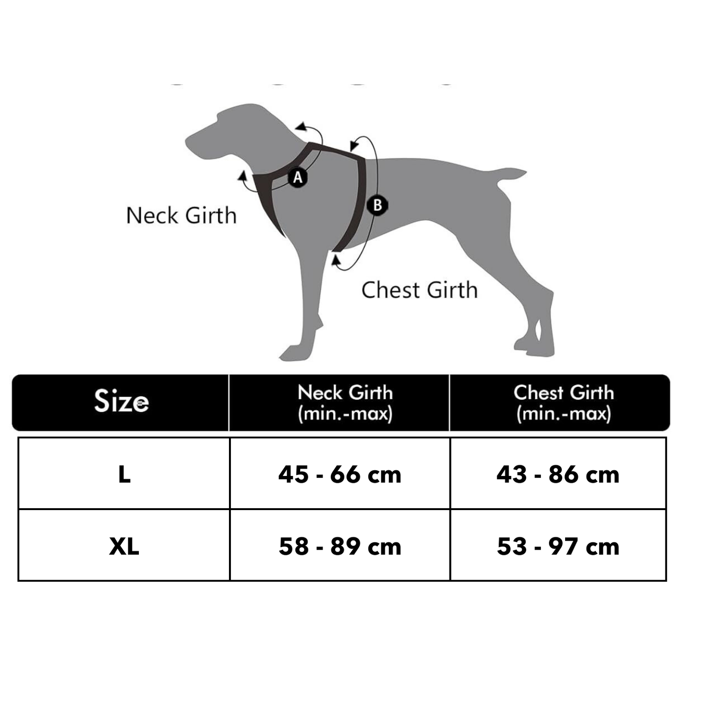 Harnais pour chiens de taille grande