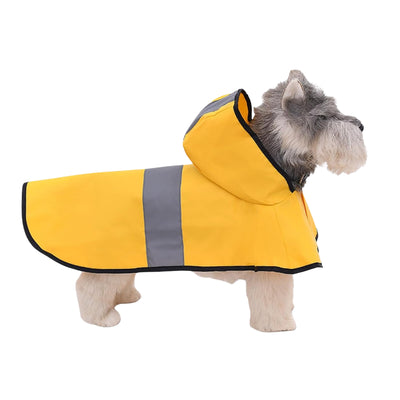 Imperméable pour Chien – Poncho à Capuche avec Bandes Réfléchissantes pour Grands Chiens
