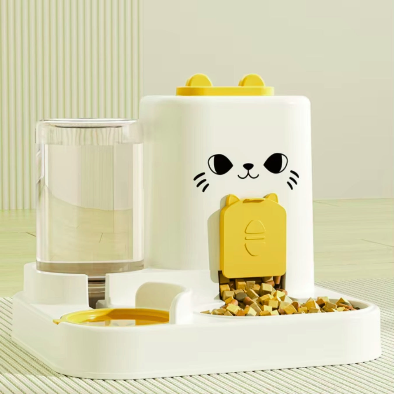 Automatic Cat Feeder with Water Dispenser – Gravity Feeding Station