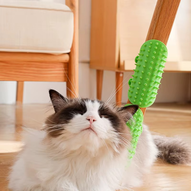 Griffoir pour chat – Brosse de toilettage en silicone souple pour meubles