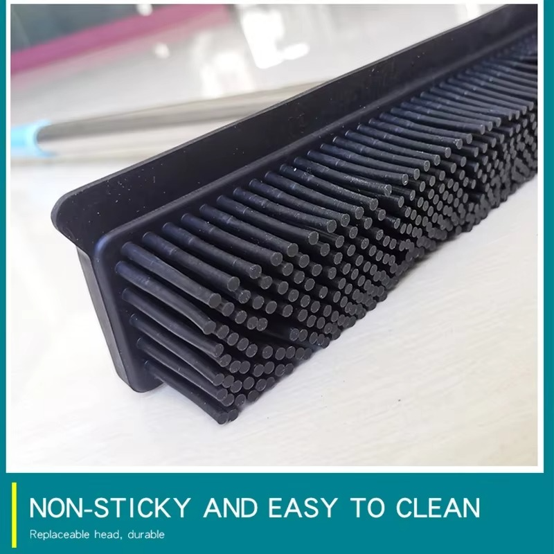Balai électrostatique en silicone avec manche extensible