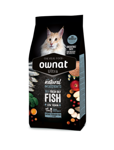 Ownat Ultra Aging Sterilized Fish – Croquettes au poisson pour chats seniors stérilisés (+12 ans)