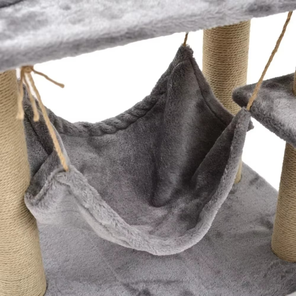 Arbre à chat tour – Griffoir à plusieurs niveaux avec hamac