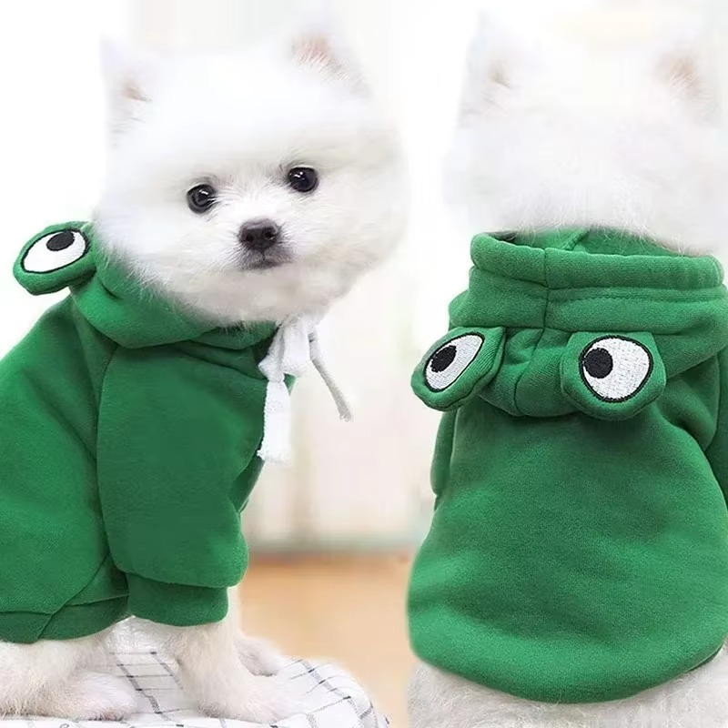 Sweat à Capuche Grenouille pour Chien – Manteau Douillet en Polaire pour Chiens et Chats