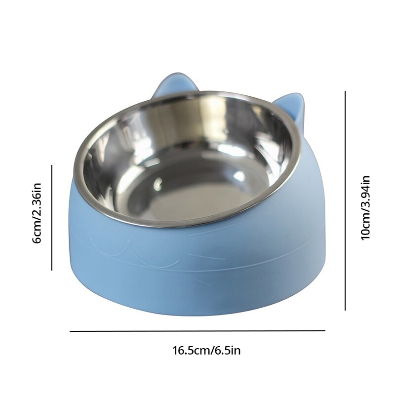 Pet Bowl Stainless Steel Inclined Design