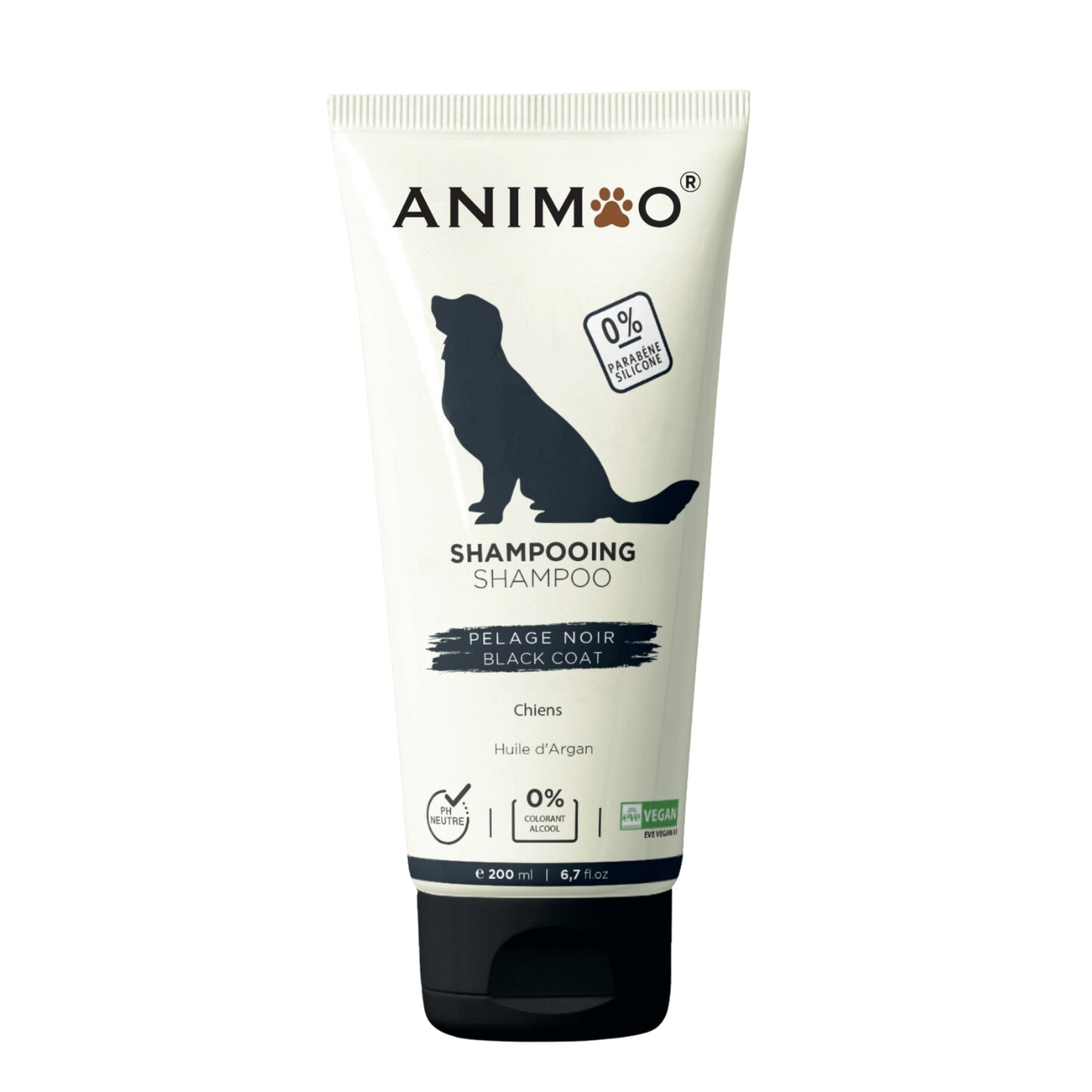 Shampoing Animoo – 200ml (Anti-Odeur / Anti-Démangeaisons / Poils Blancs / Poils Noirs / Tous Types de Poils)