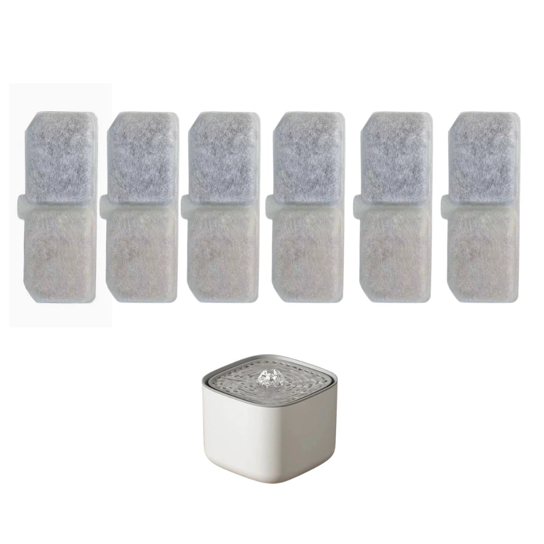 Replacement Filters for 3L Pet Water Fountain – Pack of 6