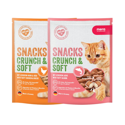 Mera Crunch & Soft Saumon – Friandises pour chats