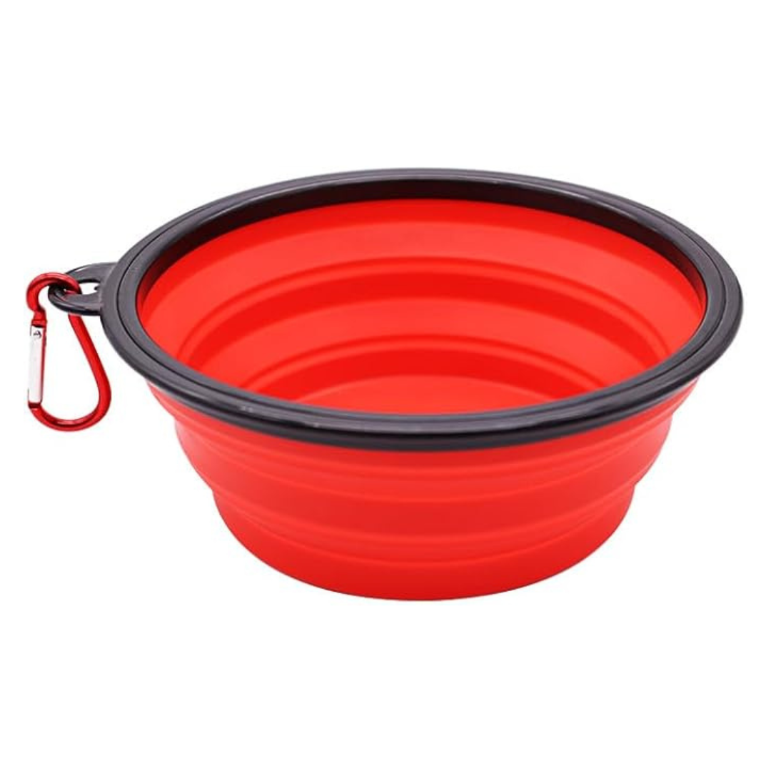 Collapsible Dog Bowl – Portable Travel Pet Food & Water Dish with Carabiner