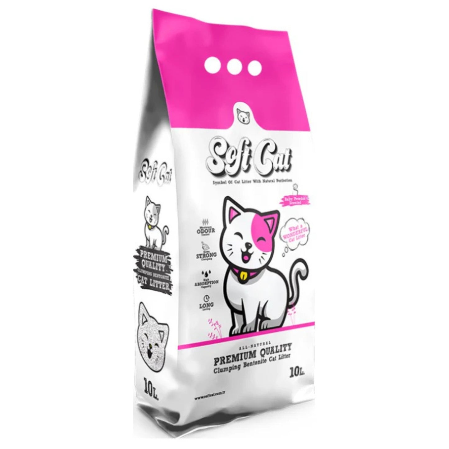 Litière Agglomérante Soft Cat – 5L / 10L (Savon de Marseille / Lavande / Aloe Vera)