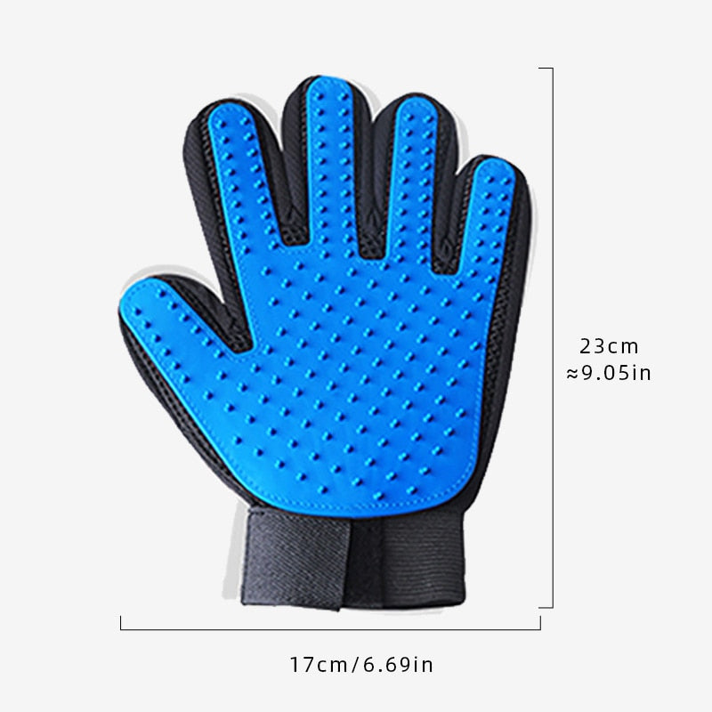 Gant de Toilettage Massage Doux pour Chiens et Chats - Adaptable et Confortable