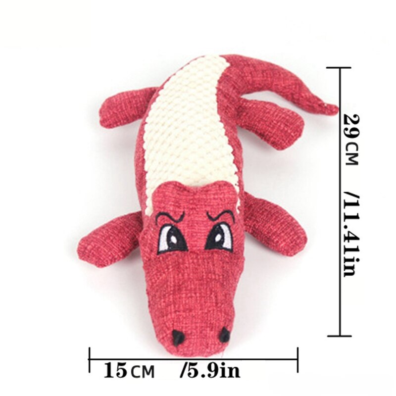 Interactive Alligator Dog Chew Toy with Sound Feature