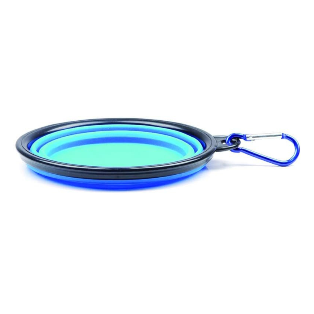 Gamelle Pliable pour Chien – Écuelle de Voyage Portable pour Nourriture & Eau avec Mousqueton