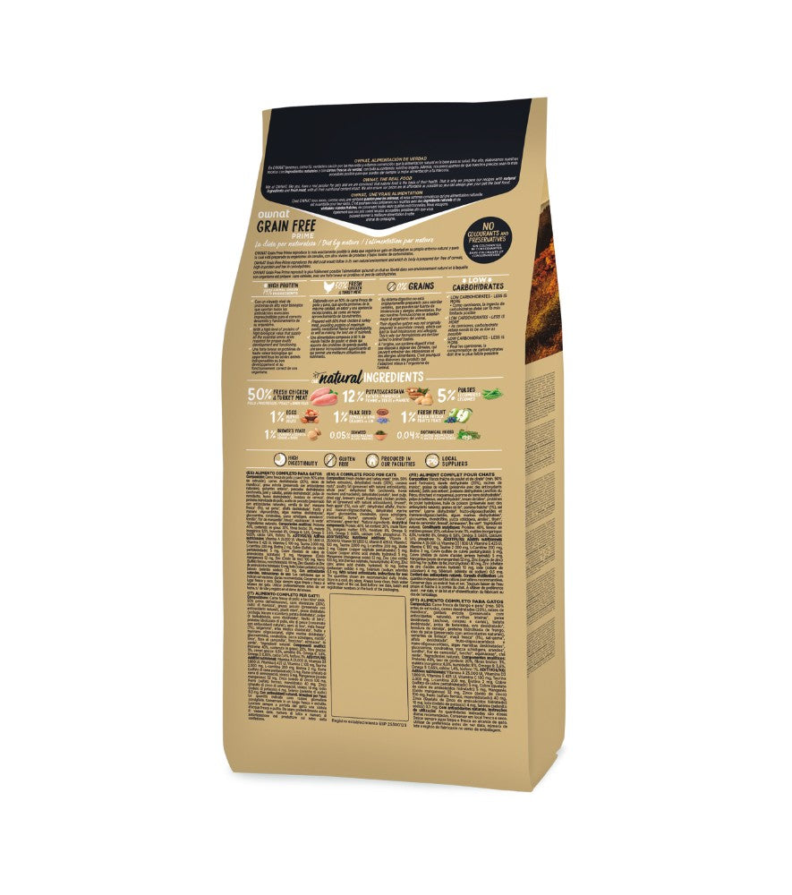 OWNAT Grain Free PRIME HAIR & SKIN - For Adult Cats (3kg)