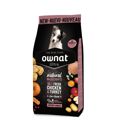 Ownat Ultra Medium Junior – Nutrition premium pour chiots de taille moyenne