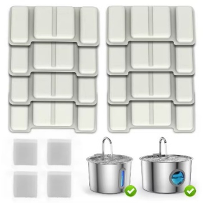 Replacement Filters & Sponge Set for Pet Fountain (2.2L/3.2L)