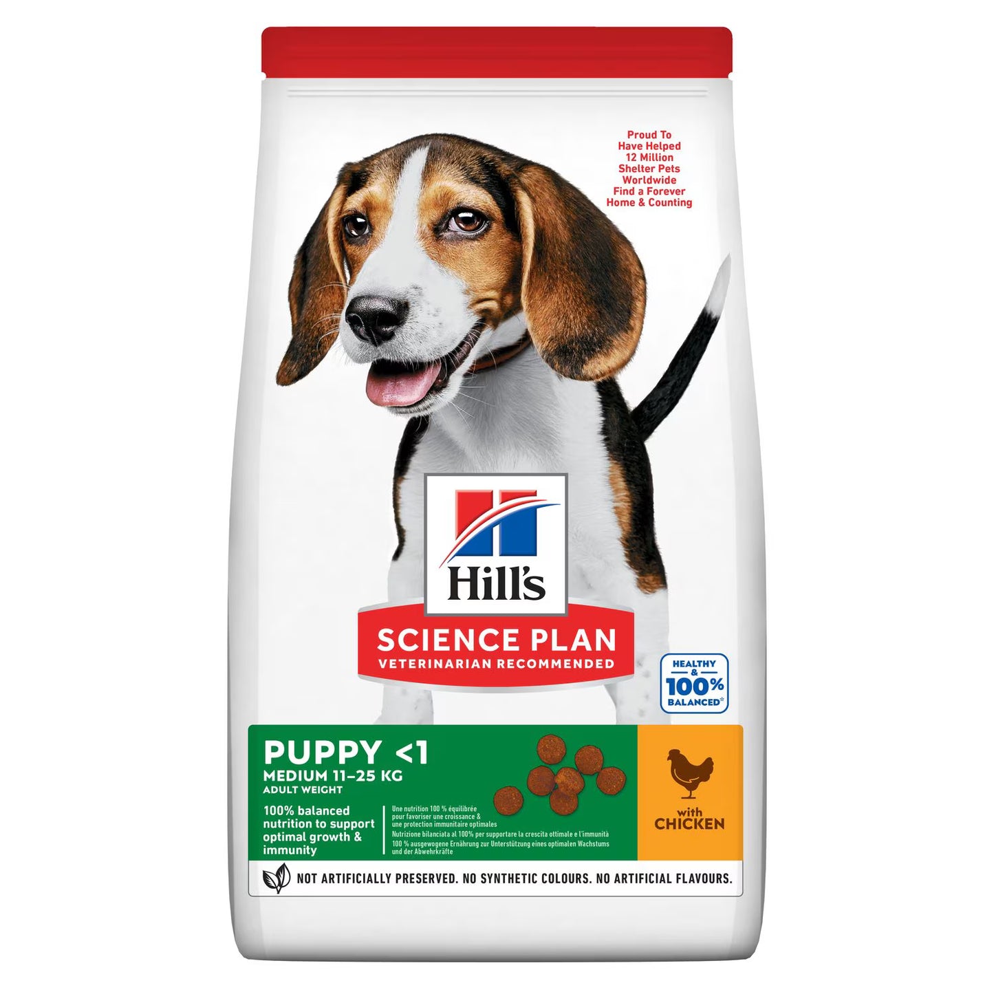 Croquettes pour chiot moyenne race Hill’s Science Plan – Poulet (14 kg)