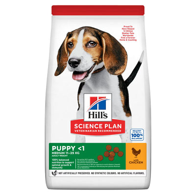 Croquettes pour chiot moyenne race Hill’s Science Plan – Poulet (14 kg)