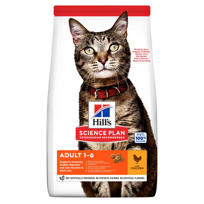 Croquettes pour chat adulte – Poulet  Hill’s Science Plan (1–6 ans) 3 kg