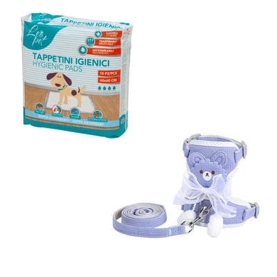 Tapis Absorbants Jetables + Harnais avec Laisse Ajustable