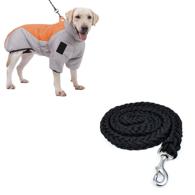 Manteau d’Hiver Réfléchissant pour Chien + Laisse Robuste